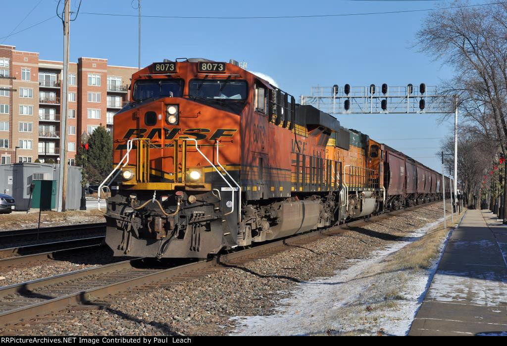 Westbound grain train